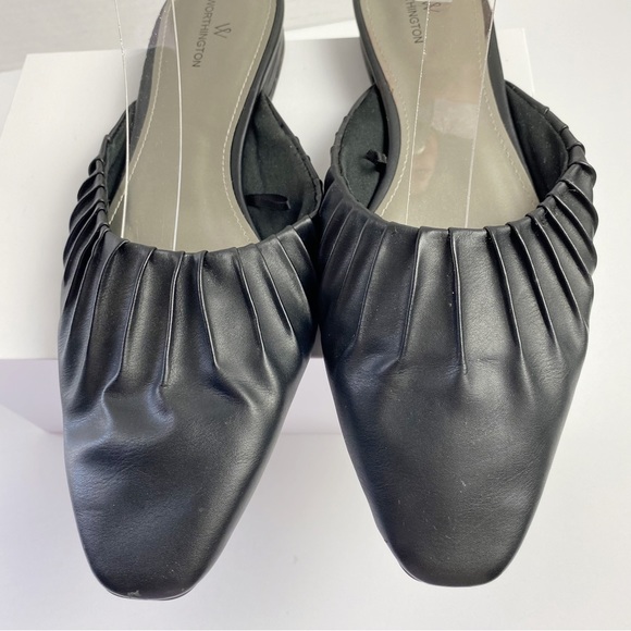 Worthington Black Slip-On Flat Mule Shoes - Picture 2 of 5